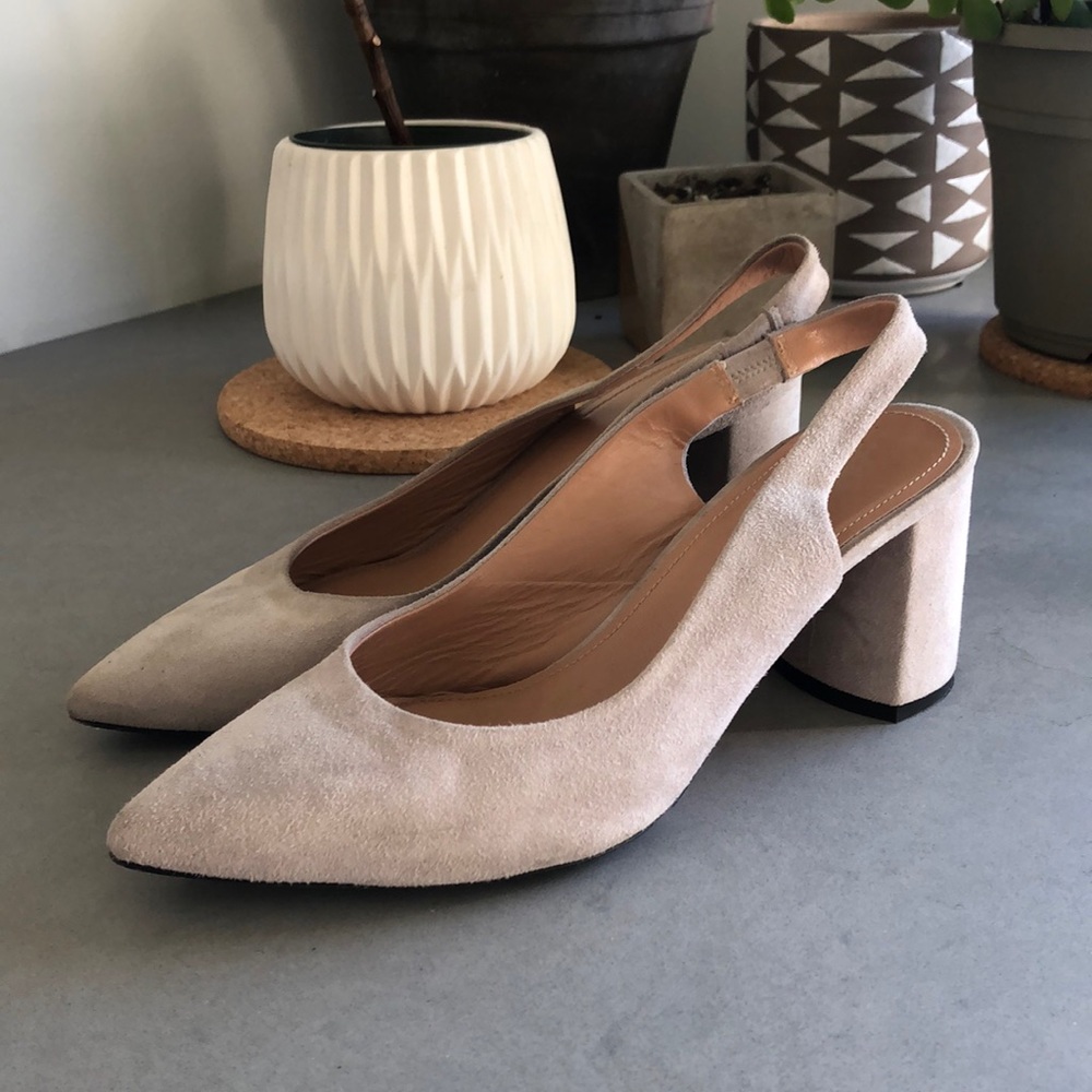 Lewit made in Italy suede sling backs size 37